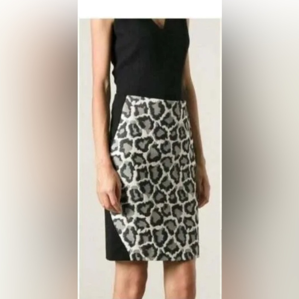 Diane von Furstenberg Emma Pencil Skirt Animal Print 8